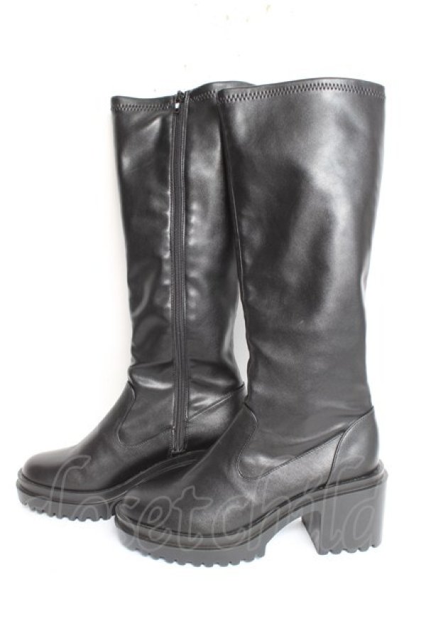 画像2: YOSUKE / ストレッチブーツ LL ブラック Y-26-02-23-040-PU-SH-SZ-ZY (2)