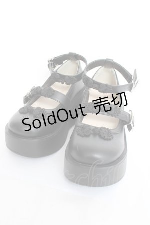 画像: axes femme POETIQUE / チャイナ釦厚底シューズ ｓ 黒 Y-26-02-23-041-AX-SH-SZ-ZY