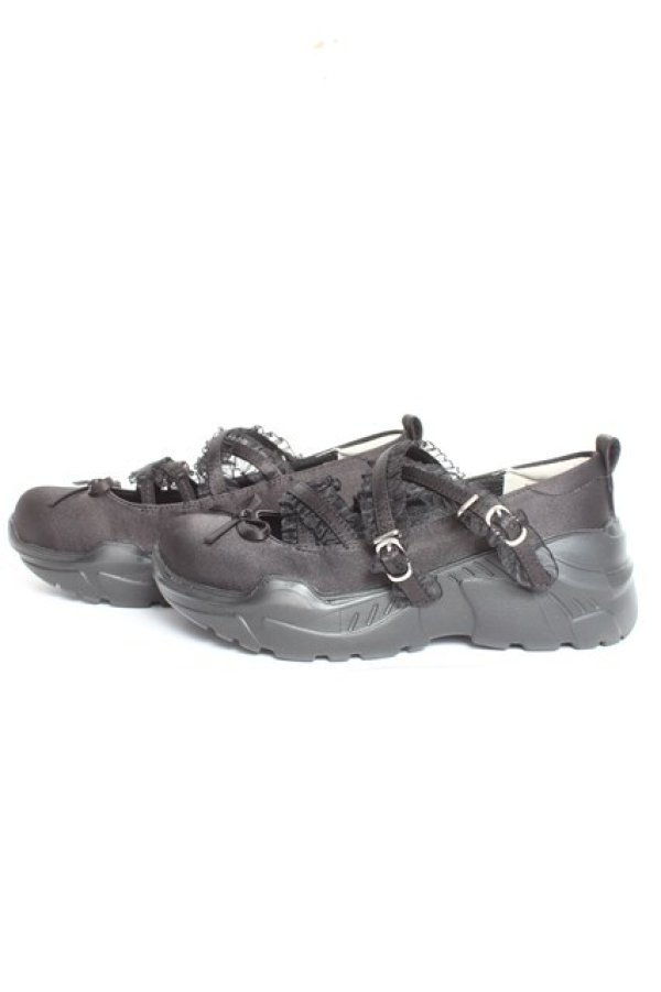 画像2: axes femme POETIQUE / サテンバレエシューズ ｓ 黒 Y-26-02-23-044-AX-SH-SZ-ZY (2)