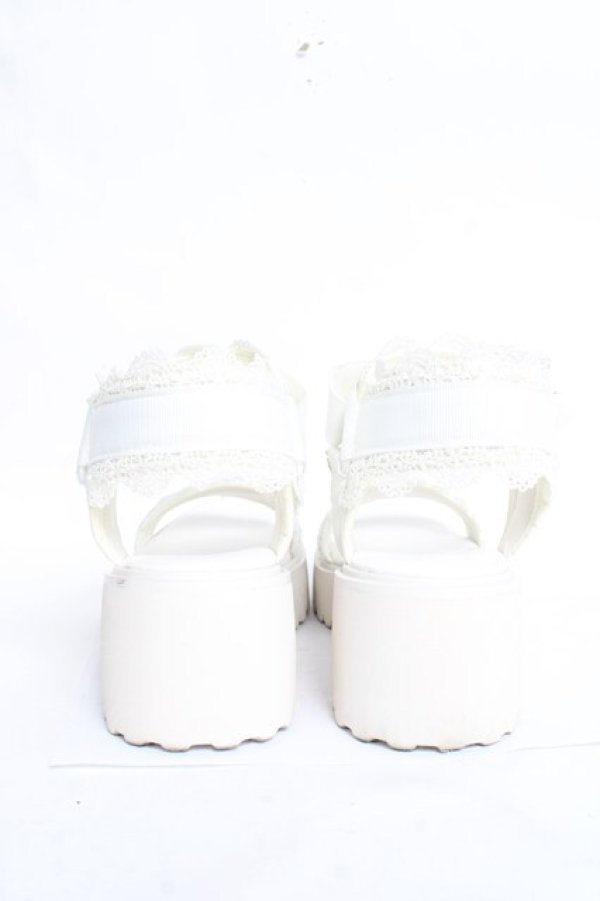画像3: Fi.n.t / レース使いクロススニーカーサンダル M 白 Y-26-02-23-045-CA-SH-SZ-ZY (3)