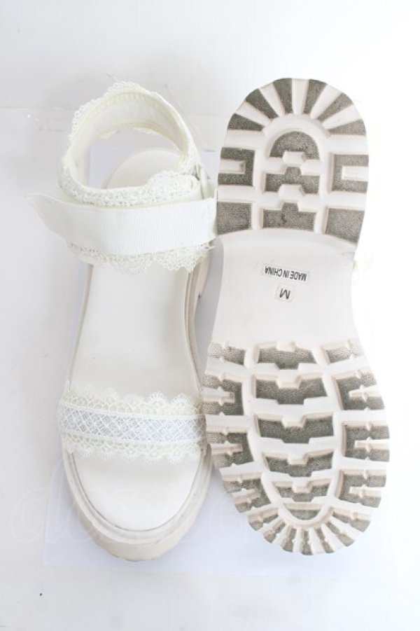 画像5: Fi.n.t / レース使いクロススニーカーサンダル M 白 Y-26-02-23-045-CA-SH-SZ-ZY (5)