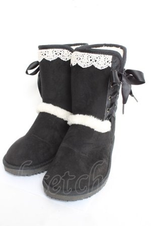 画像: axes femme / 編み上げブーツ M 黒 Y-26-02-23-046-AX-SH-SZ-ZY