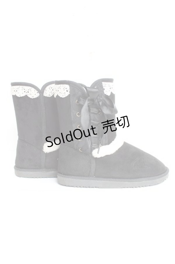 画像4: axes femme / 編み上げブーツ M 黒 Y-26-02-23-046-AX-SH-SZ-ZTK041 (4)