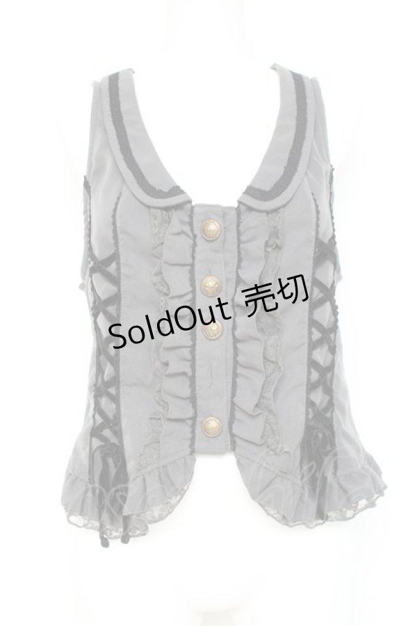 画像1: axes femme / サイドレースUPベスト  グレー Y-26-02-23-047-AX-TO-SZ-ZY (1)