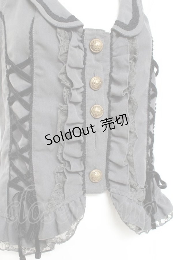 画像3: axes femme / サイドレースUPベスト  グレー Y-26-02-23-047-AX-TO-SZ-ZY (3)