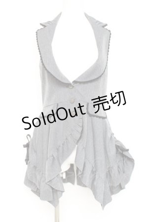 画像: axes femme / サイドドロストロングベスト  グレー Y-26-02-23-048-AX-TO-SZ-ZY