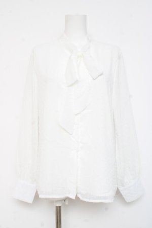 画像: axes femme / ボウタイドビーブラウス  オフシロ Y-26-02-23-057-AX-BL-IG-ZY