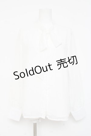 画像: axes femme / ボウタイドビーブラウス  オフシロ Y-26-02-23-057-AX-BL-IG-ZY