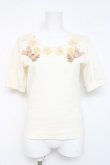画像1: axes femme / フラワーリボンテレコTシャツ M 生成り Y-26-02-23-059-AX-TO-SZ-ZY (1)