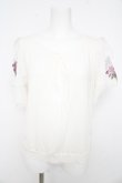 画像1: axes femme / 袖花刺繍リブプルオーバー M シロ Y-26-02-23-062-AX-TO-IG-ZY (1)