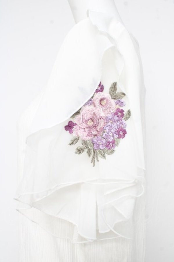 画像3: axes femme / 袖花刺繍リブプルオーバー M シロ Y-26-02-23-062-AX-TO-IG-ZY (3)