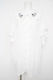 画像1: axes femme / 刺繍チュニックブラウス M 白 Y-26-02-23-064-AX-TO-SZ-ZY (1)