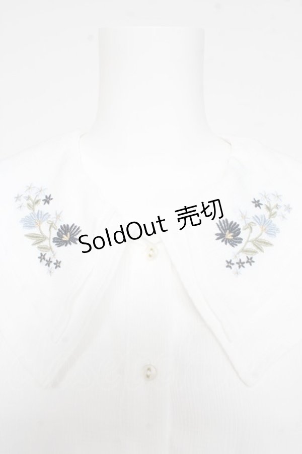 画像3: axes femme / 刺繍チュニックブラウス M 白 Y-26-02-23-064-AX-TO-SZ-ZI (3)