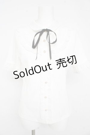 画像: axes femme / 襟付きブロッキングリブプルオーバー F 白 Y-26-02-23-065-AX-TO-SZ-ZY