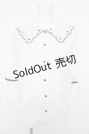 画像: axes femme POETIQUE / トランプ刺繍ブラウス  生成り Y-26-02-23-066-AX-BL-SZ-ZI