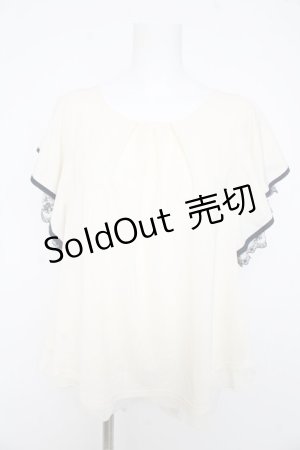 画像: axes femme / 刺繍フレア袖トップス M キナリ Y-26-02-23-071-AX-TO-SZ-ZI