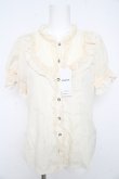 画像1: axes femme / スタンド襟レースブラウス M キナリ Y-26-02-23-072-AX-BL-SZ-ZY (1)