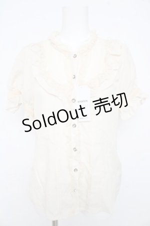 画像: axes femme / スタンド襟レースブラウス M キナリ Y-26-02-23-072-AX-BL-SZ-ZY