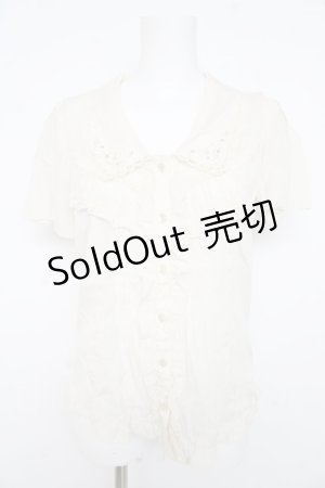 画像: axes femme / ドビードット半袖ブラウス  生成り Y-26-02-23-074-AX-BL-SZ-ZY