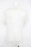 画像2: axes femme / ドビードット半袖ブラウス  生成り Y-26-02-23-074-AX-BL-SZ-ZY (2)