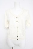 画像1: axes femme / ローズ透かしカーディガン  オフシロ Y-26-02-23-075-AX-TO-IG-ZY (1)