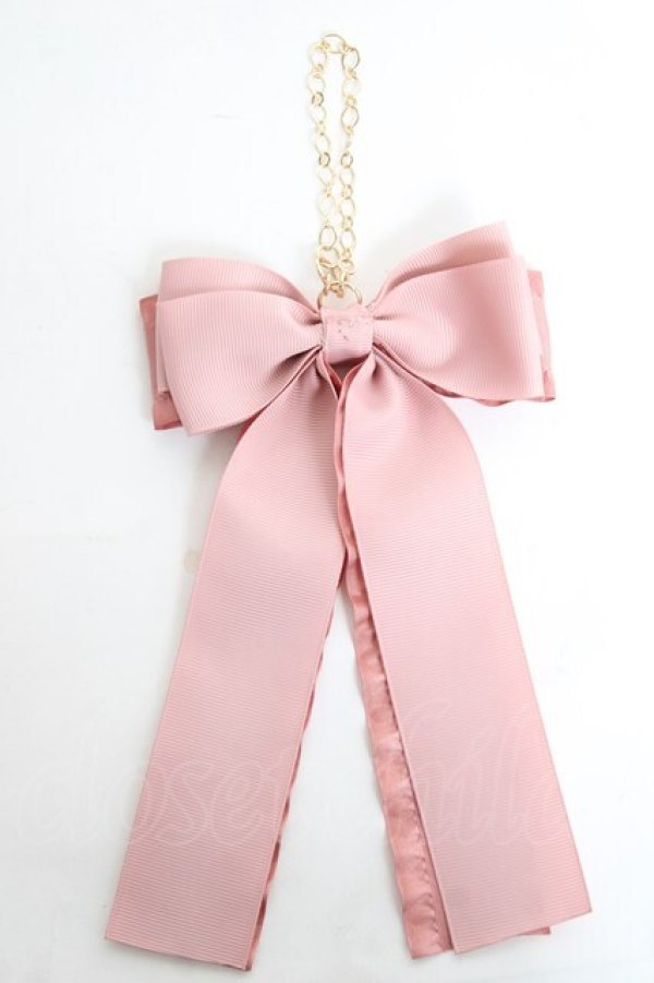 画像2: ｍ petit by misako / リボンバッグチャーム  ピンク Y-26-02-23-011-LO-ZA-SZ-ZY (2)