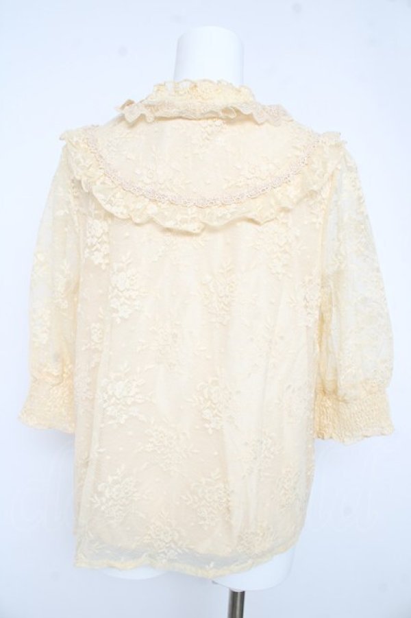 画像2: axes femme / アンティーク風レーストップス F アイボリー Y-26-02-23-077-AX-TO-IG-ZY (2)