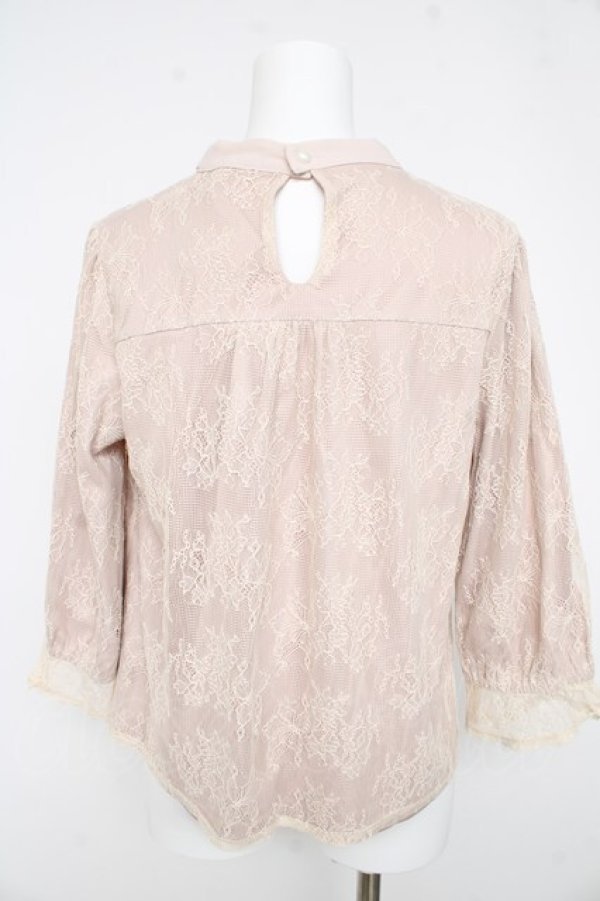 画像2: axes femme / ボウタイレースプルオーバー Ｍ ベージュ Y-26-02-23-078-AX-TO-IG-ZY (2)