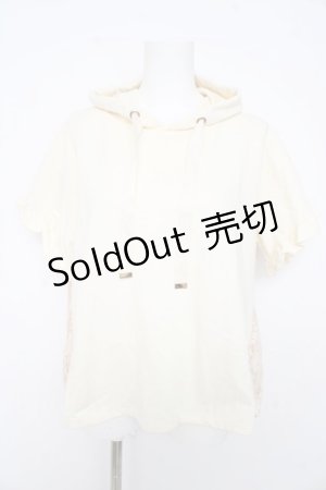 画像: axes femme / バックレースパーカープルオーバー  アイボリー Y-26-02-23-082-AX-TO-IG-ZI