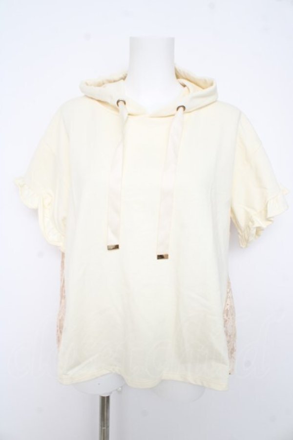 画像1: axes femme / バックレースパーカープルオーバー  アイボリー Y-26-02-23-082-AX-TO-IG-ZY (1)