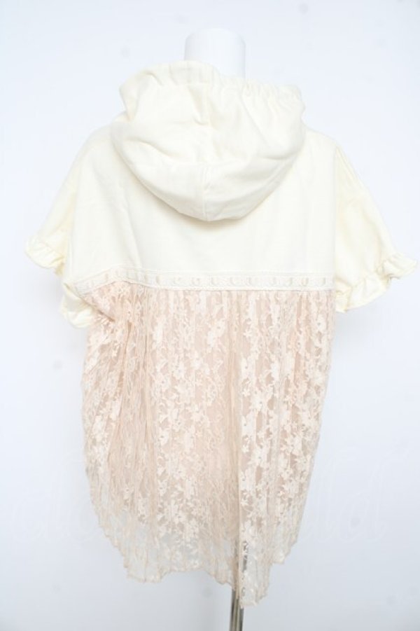 画像2: axes femme / バックレースパーカープルオーバー  アイボリー Y-26-02-23-082-AX-TO-IG-ZY (2)