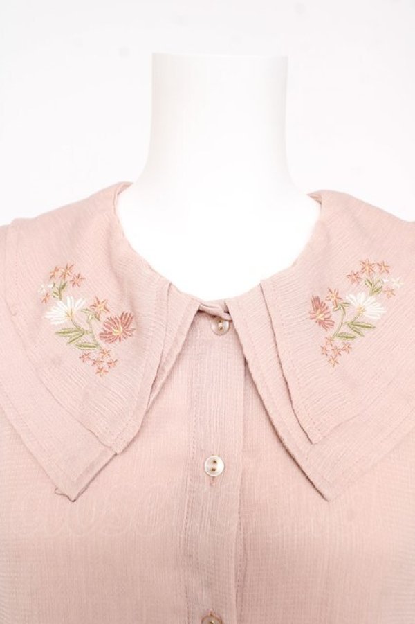 画像3: axes femme / 刺繍チュニックブラウス M ベージュ Y-26-02-23-091-AX-TO-SZ-ZY (3)