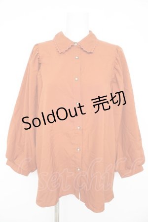 画像: axes femme / ボリューム袖ブラウス  オレンジ系 Y-26-02-23-094-AX-BL-IG-ZI