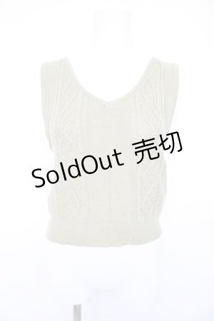 画像: axes femme / ニットビスチェアンサンブル ニットビスチェ単品 M グリーン Y-26-02-23-095-AX-TO-IG-ZY