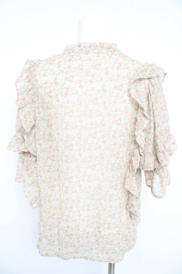画像2: axes femme / 小花柄シフォンブラウス Ｆ ベージュ系 Y-26-02-23-096-AX-BL-IG-ZY (2)