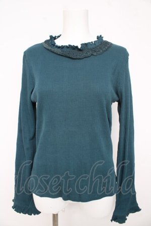 画像: axes femme / フリルテレコトップス M グリーン Y-26-02-23-099-AX-TO-SZ-ZY