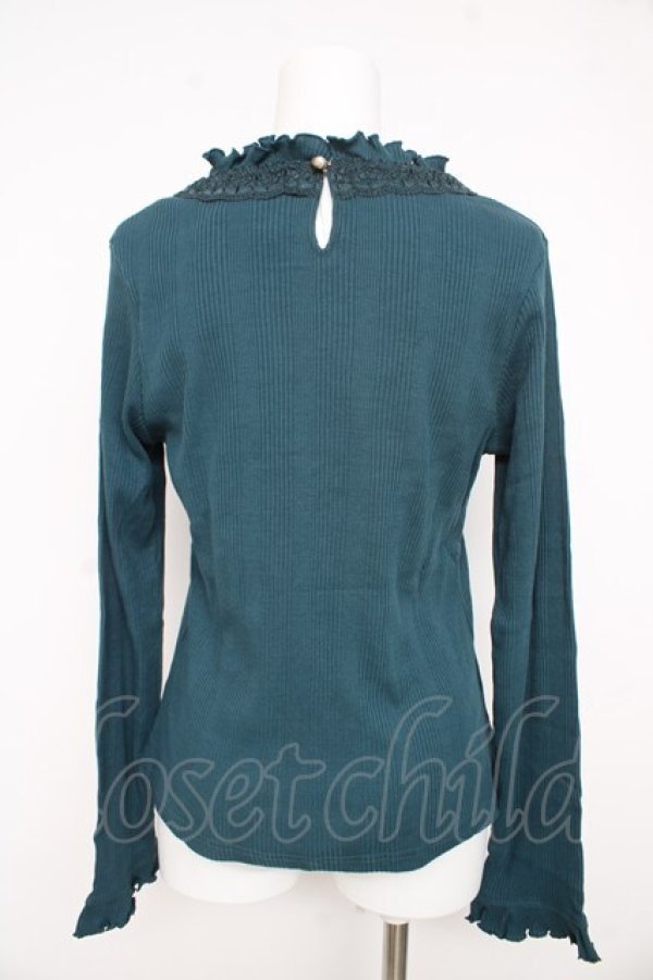 画像2: axes femme / フリルテレコトップス M グリーン Y-26-02-23-099-AX-TO-SZ-ZY (2)