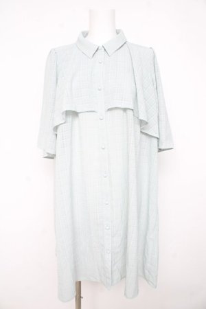 画像: axes femme / ケープデザインワンピース M サックス Y-26-02-23-101-AX-OP-IG-ZY