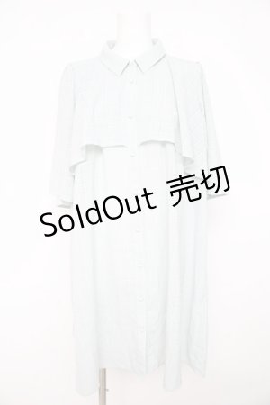 画像: axes femme / ケープデザインワンピース M サックス Y-26-02-23-101-AX-OP-IG-ZS