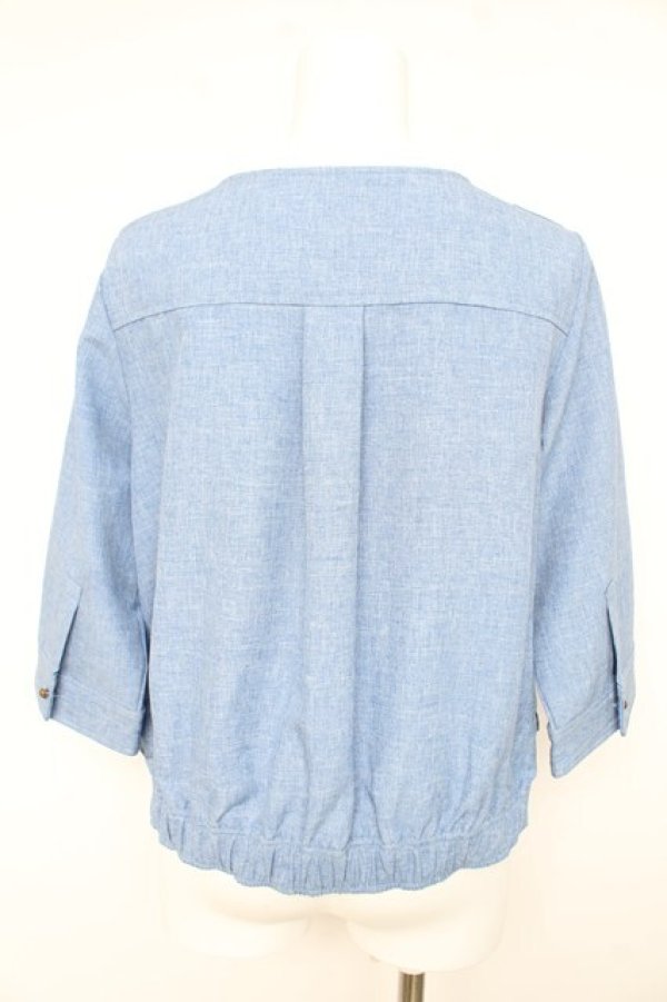 画像2: axes femme / ショートジップジャケット M ブルー Y-26-02-23-103-AX-JA-IG-ZY (2)