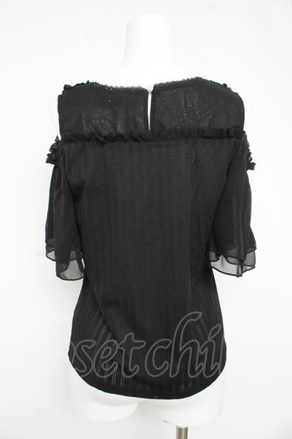 画像2: axes femme POETIQUE / 肩開きデザインカットプルオーバー M 黒 Y-26-02-23-108-AX-TO-SZ-ZY (2)