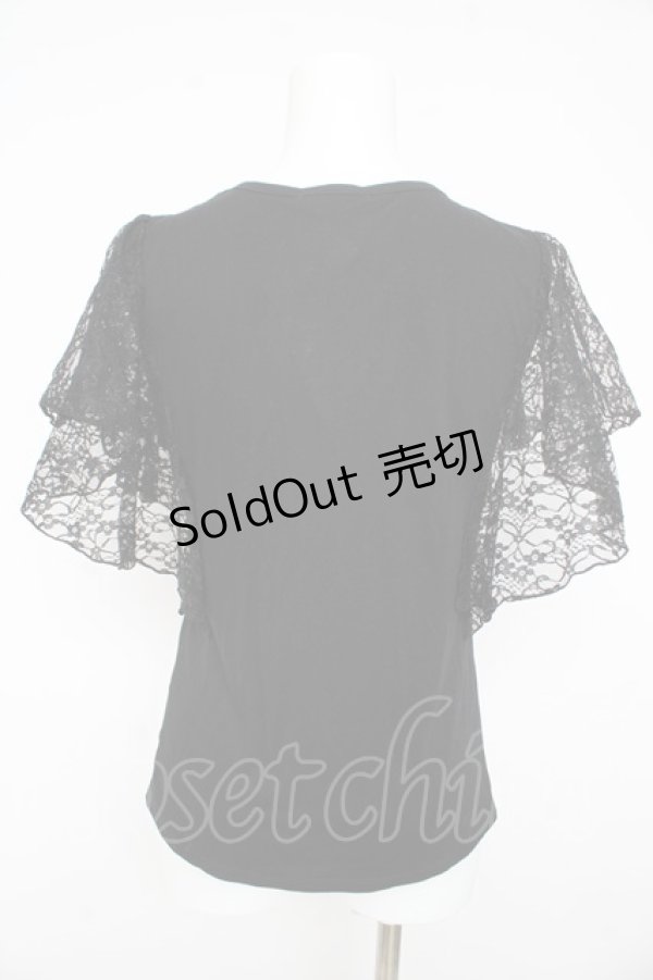 画像2: axes femme / ビスチェ風フレア袖プルオーバー M 黒 Y-26-02-23-109-AX-TO-SZ-ZY (2)