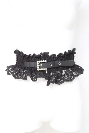 画像: axes femme POETIQUE / レースゴムベルト  黒 Y-26-02-23-015-AX-ZA-SZ-ZY