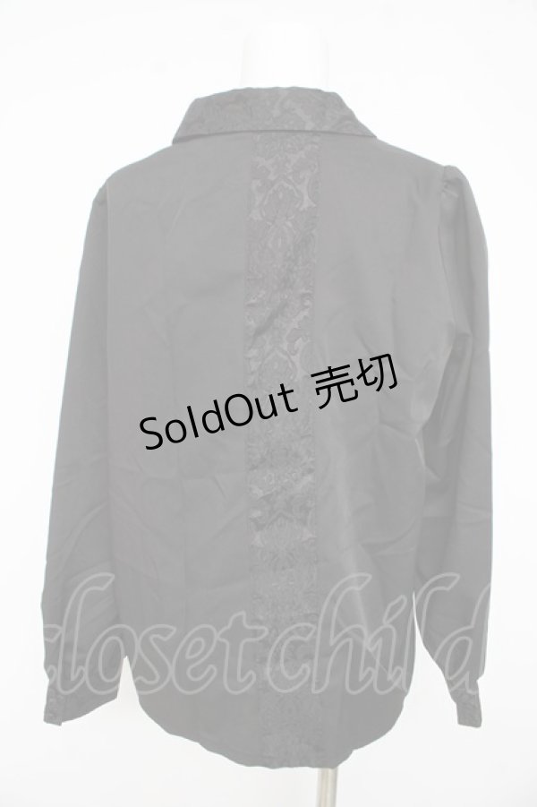 画像2: axes femme POETIQUE / ヘビスケール刺繍ブラウス  黒 Y-26-02-23-111-AX-BL-SZ-ZI (2)