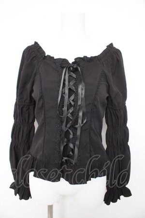 画像: axes femme / グレースブラウス F 黒 Y-26-02-23-115-AX-BL-SZ-ZY