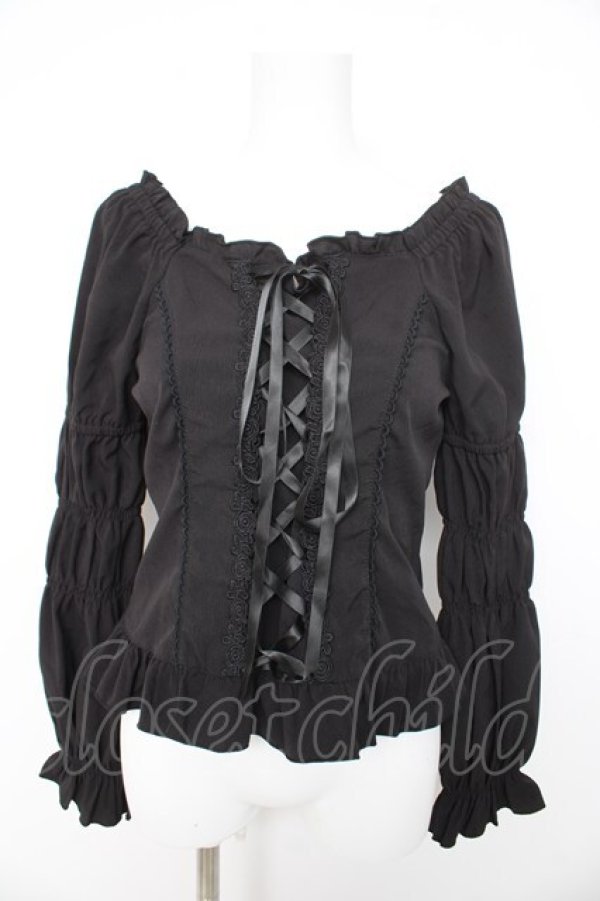 画像1: axes femme / グレースブラウス F 黒 Y-26-02-23-115-AX-BL-SZ-ZY (1)