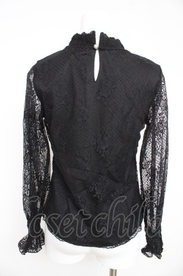 画像2: axes femme / 花柄総レースプルオーバー M クロ Y-26-02-23-119-AX-TO-IG-ZY (2)