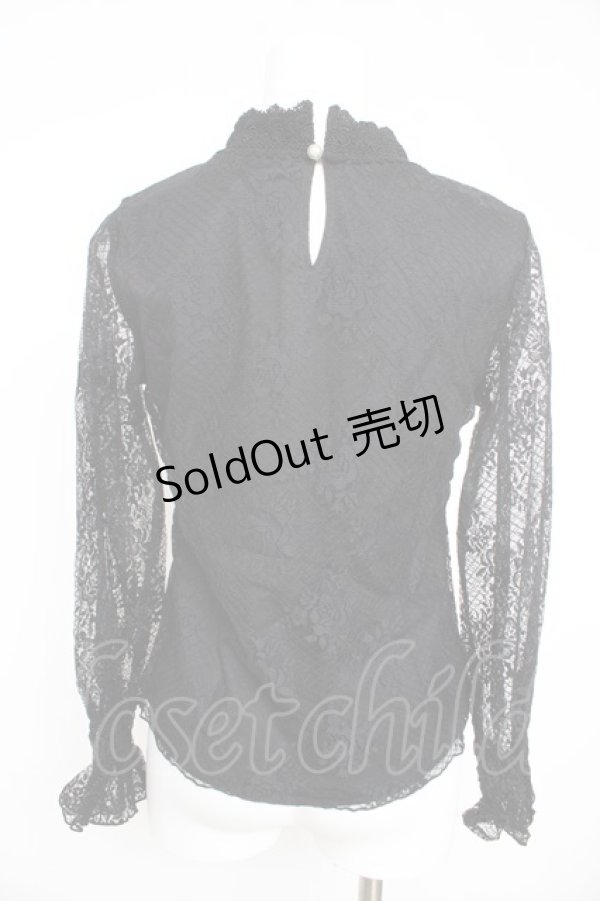 画像2: axes femme / 花柄総レースプルオーバー M クロ Y-26-02-23-119-AX-TO-IG-ZS (2)