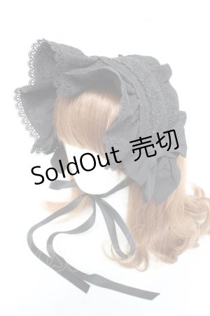 画像: axes femme kawaii / メアリーハーフボンネット  黒 Y-26-02-23-016-AX-AC-SZ-ZY