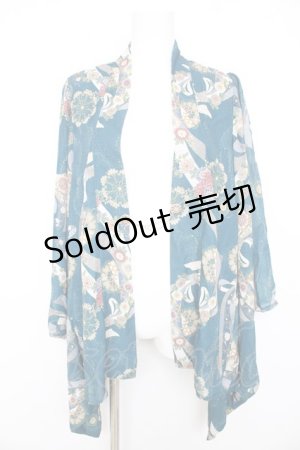 画像: axes femme / 燦爛柄羽織  グリーン Y-26-02-23-123-AX-TO-SZ-ZY